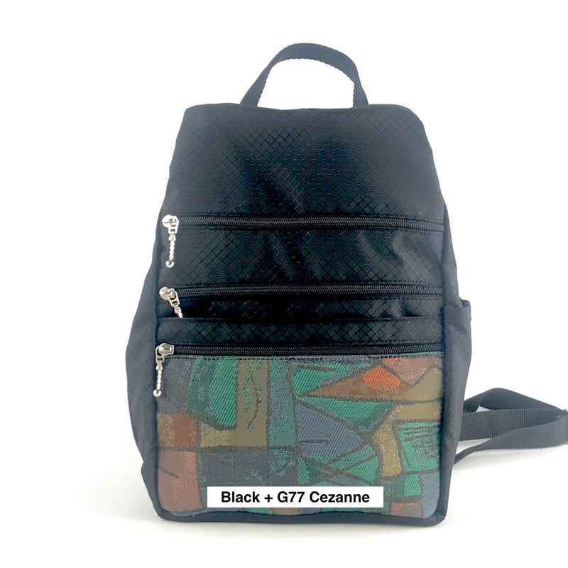 New! Side Entry Backpacks in Ripstop Nylon - 4 sizes - with padded straps and 5 zippered pockets