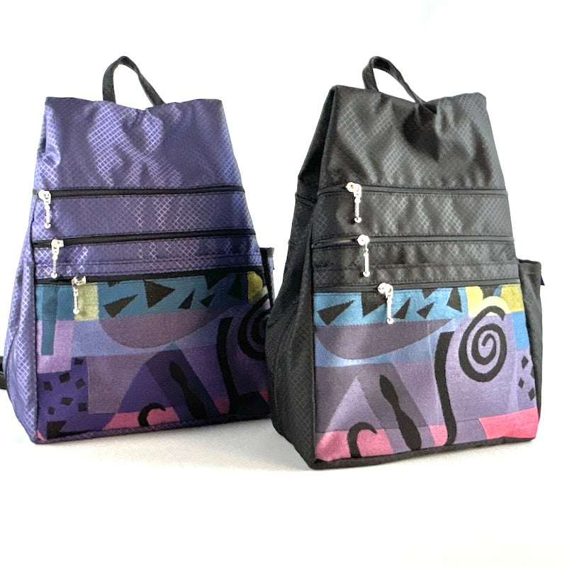 New Ripstop Side Entry Backpacks in 3 Sizes- extra zipper + leather straps