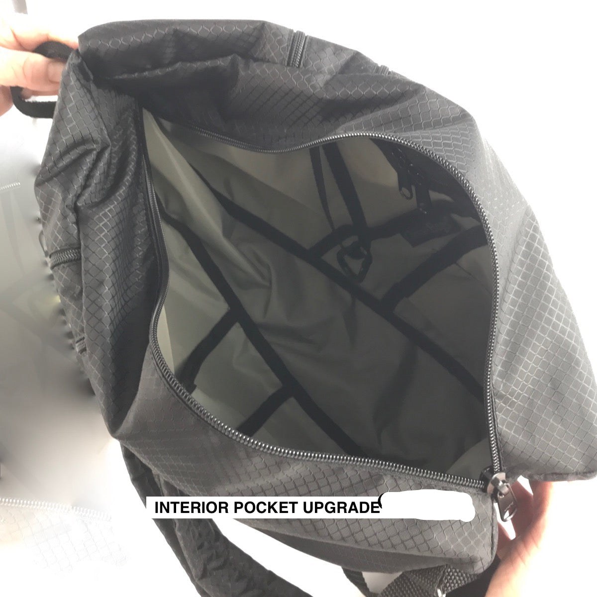 Interior zipper/open pocket upgrade for any backpack