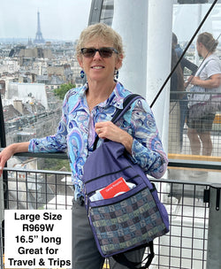 R969W Large Side Entry Backpack with padded straps in Ripstop Nylon with security pockets