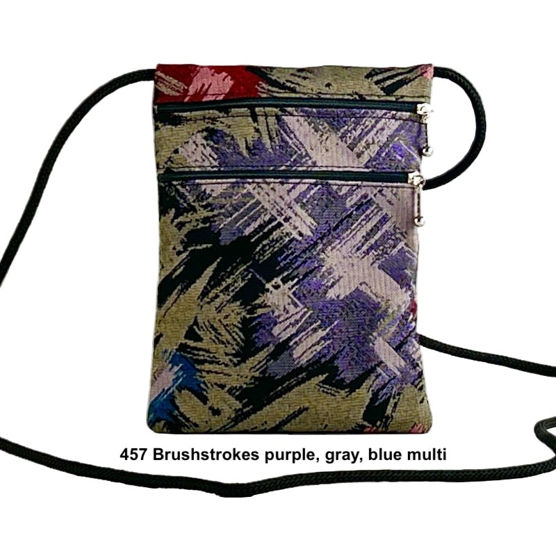 Mia Crossbody N-S Three zipper Cell Phone + Travel Purse T83