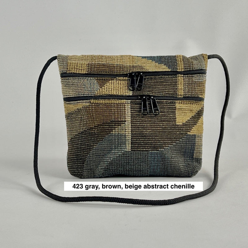 New! Carly 3 Zipper Fabric Travel Bag T93