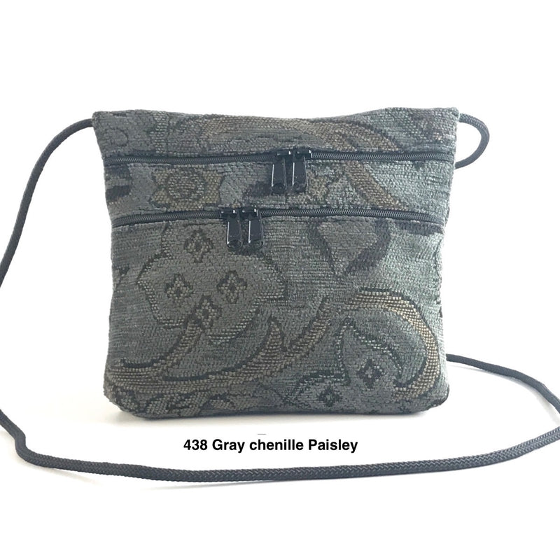 New! Carly 3 Zipper Fabric Travel Bag T93