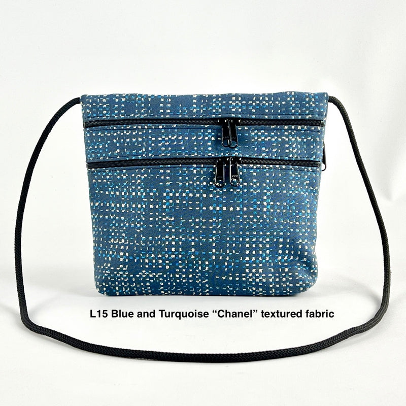 New! Carly 3 Zipper Fabric Travel Bag T93