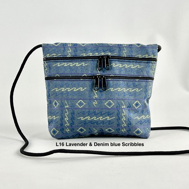 New! Carly 3 Zipper Fabric Travel Bag T93