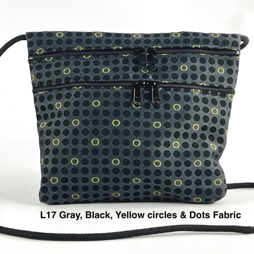Carly 3 Zipper Fabric Cross-Body Bag T93