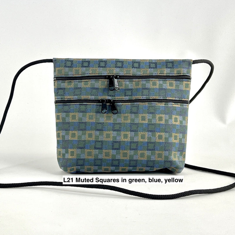 New! Carly 3 Zipper Fabric Travel Bag T93