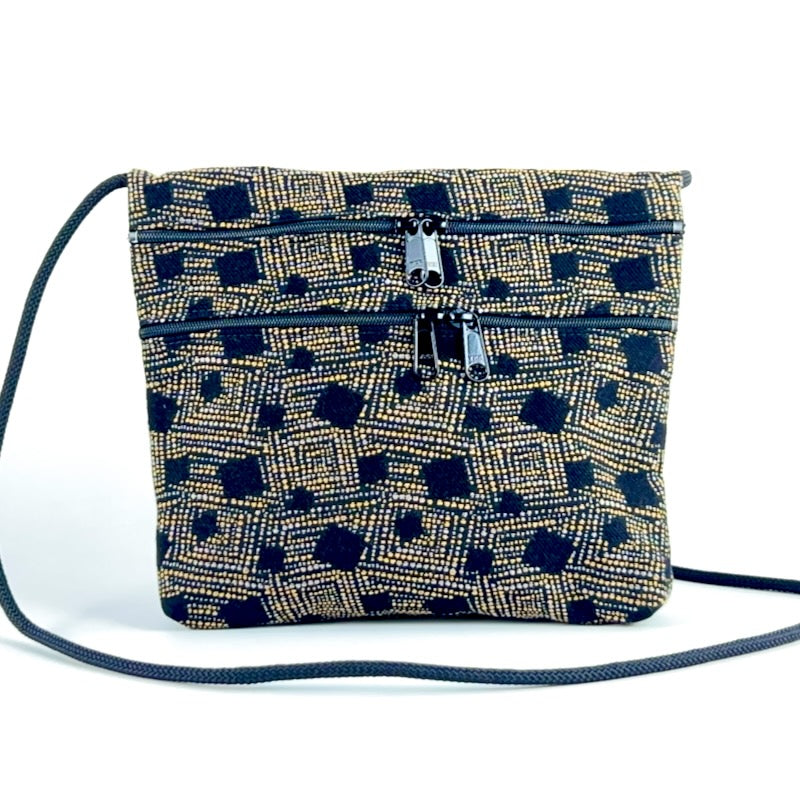 Carly 3 Zipper Fabric Cross-Body Bag T93