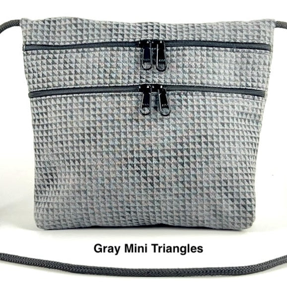 Carly 3 Zipper Fabric Cross-Body Bag T93