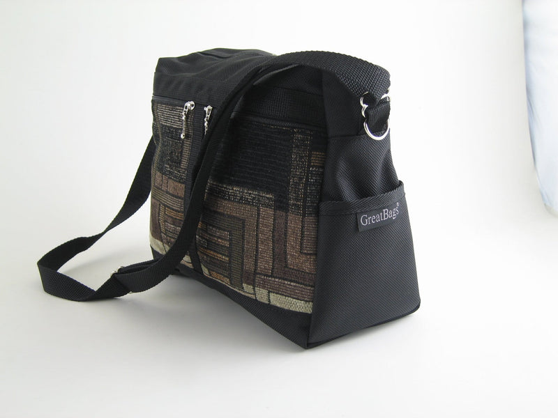 Vintage Fabrics 107 Large Messenger Cross-Body Organizer Purse