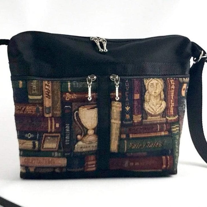 221L Vintage Tapestry Fabric Small Organizer Purse- Black Nylon – GreatBags  & Maple Leather