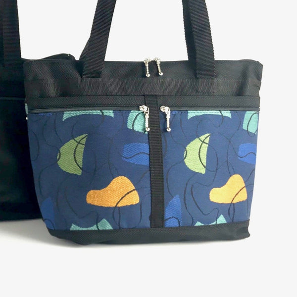 Deluxe 223W French Satchel Tote in Black nylon with extra pockets