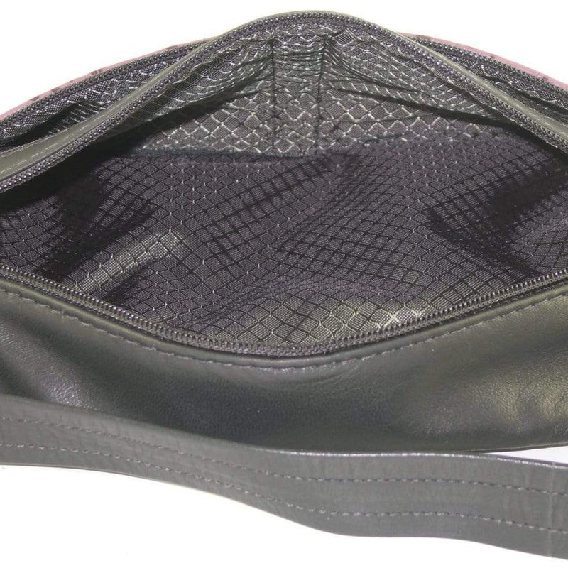 309  Large Convertible Leather Flat Fanny Pack