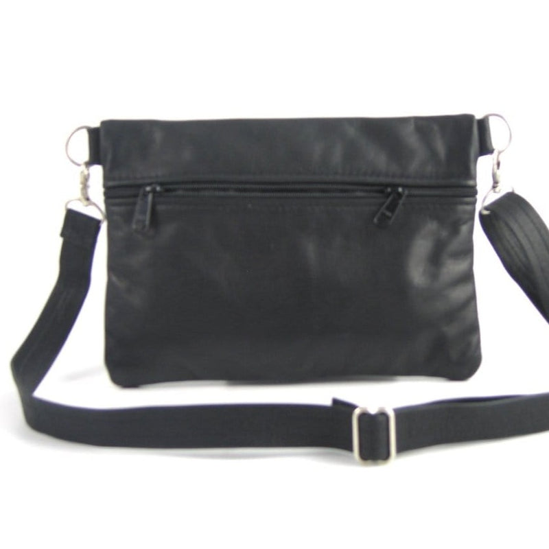 309  Large Convertible Leather Flat Fanny Pack