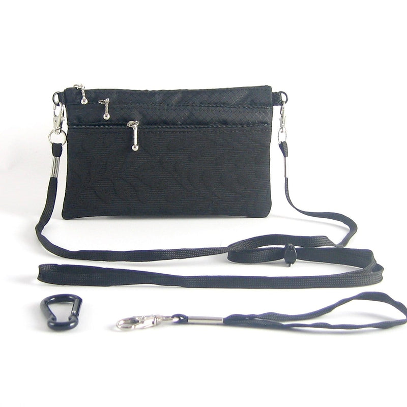 Three zipper Minibag with shoulder strap and wristlet 49RS