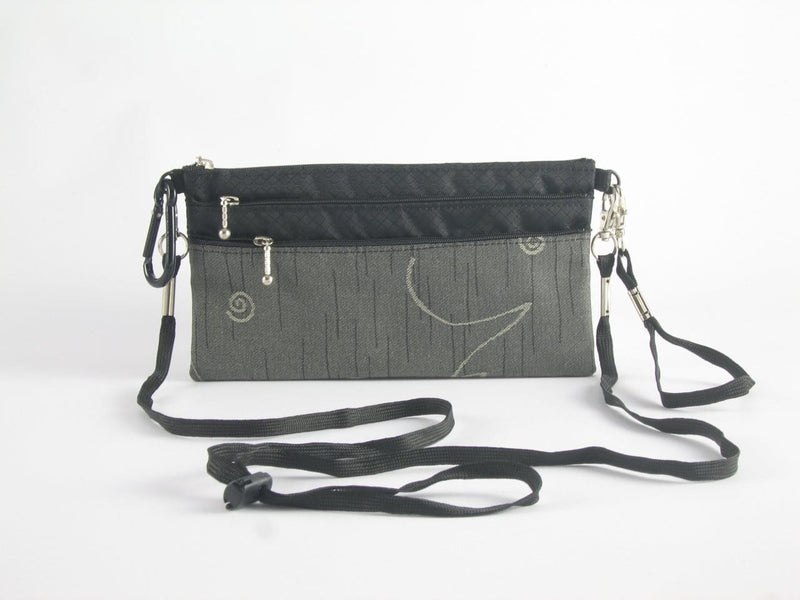 Three zipper Minibag with shoulder strap and wristlet 49RS