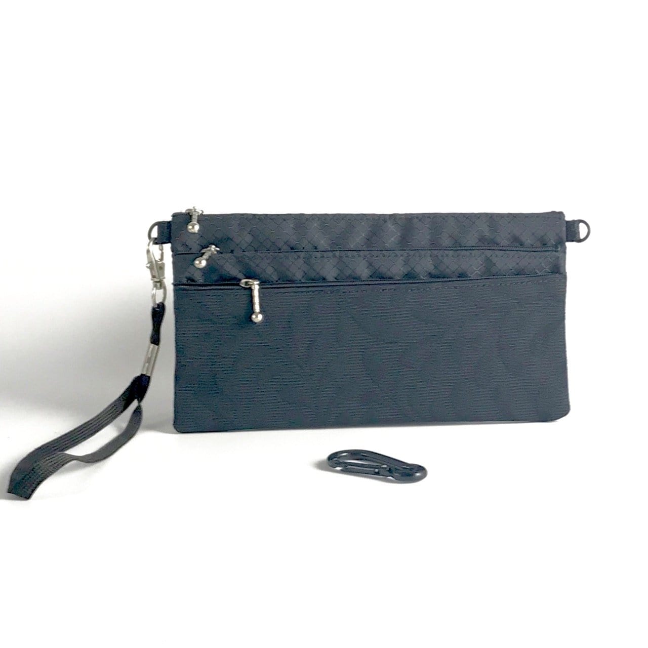 59R Wider 3 zipper organizer with wristlet and carabiner clip
