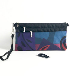 59R Wider 3 zipper organizer with wristlet and carabiner clip