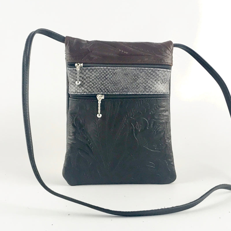 Small Leather Cell Phone Cross-body Bag #66J