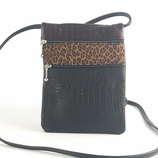 Small Leather Cell Phone Cross-body Bag #66J