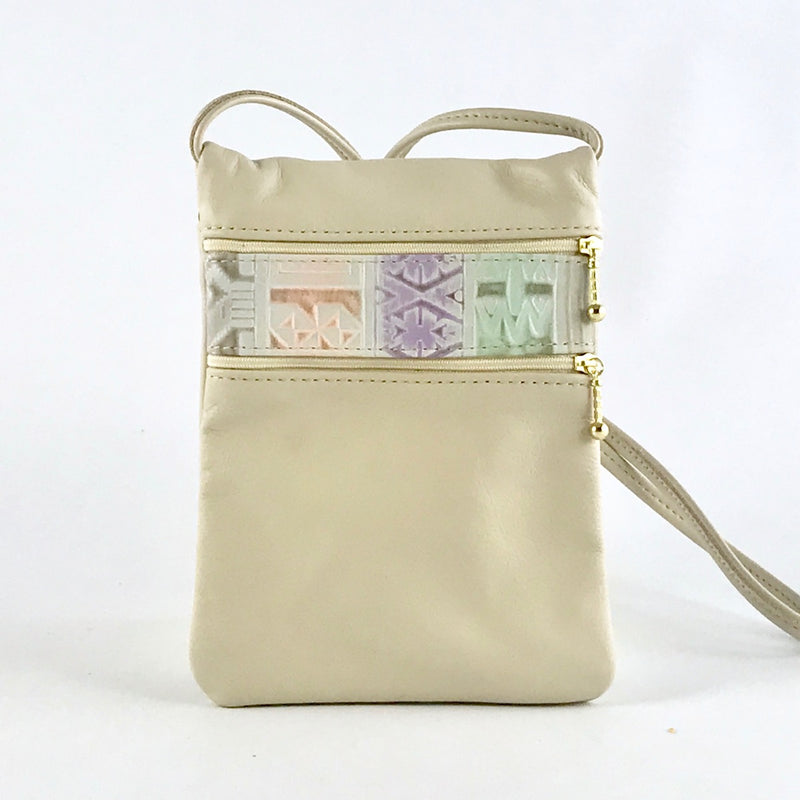 Small Leather Cell Phone Cross-body Bag #66J