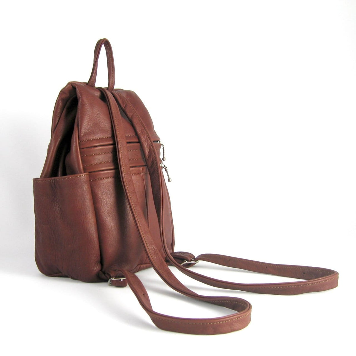 967 Purse size Small Leather Side Entry Backpack - Color-blocked Leathers