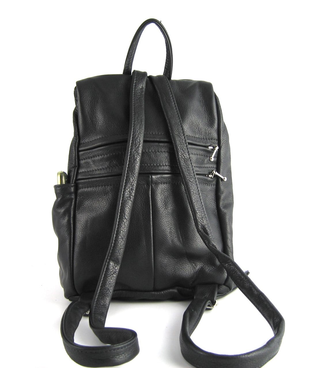 967  Purse size Leather Side Entry Backpack - Solid Colors
