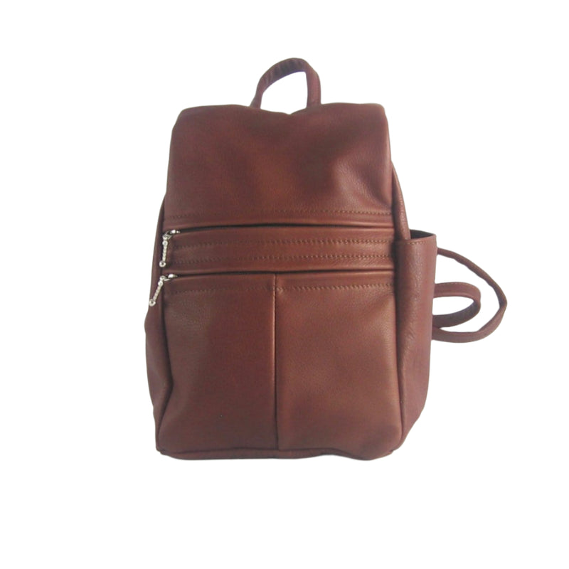 967  Purse size Leather Side Entry Backpack - Solid Colors