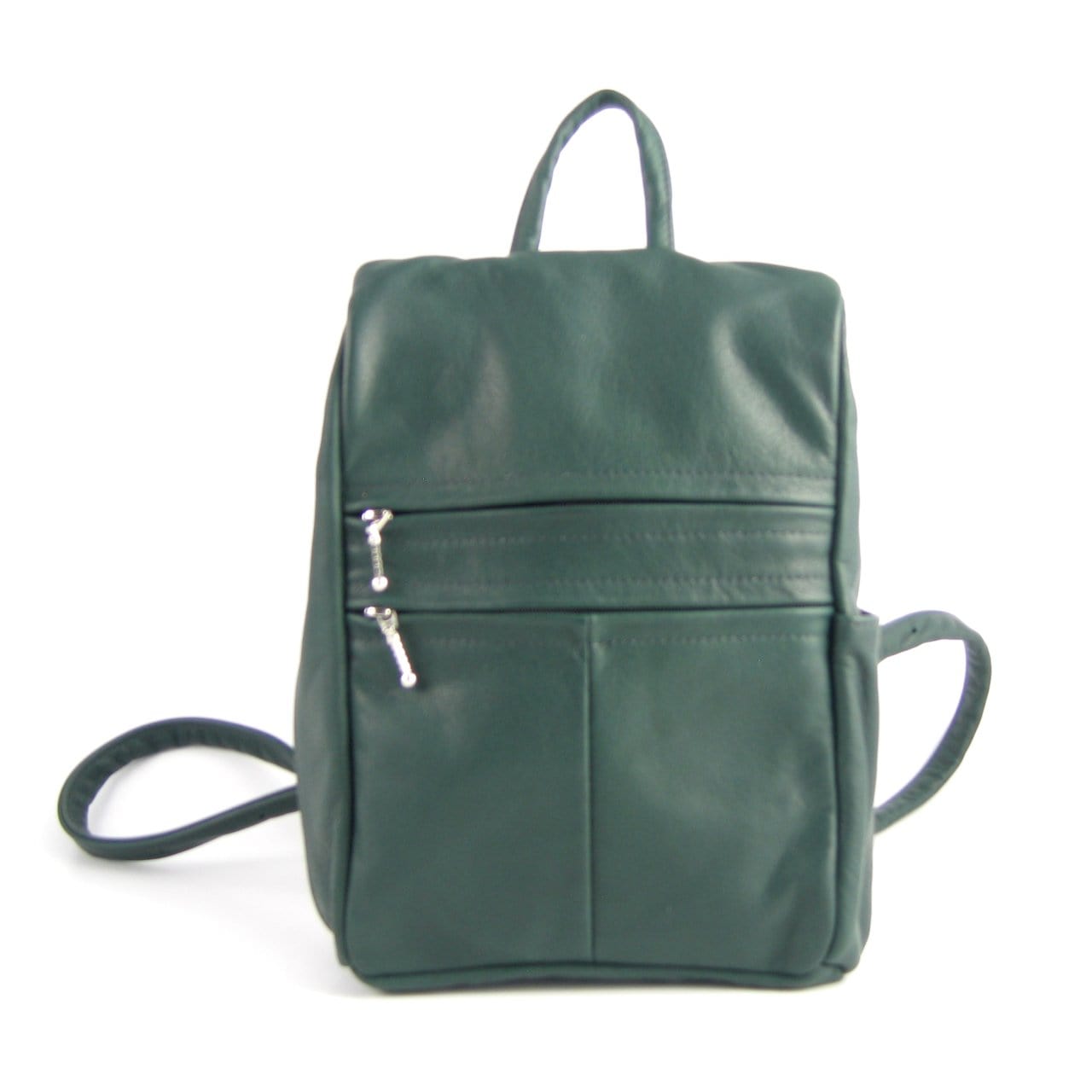 967  Purse size Leather Side Entry Backpack - Solid Colors