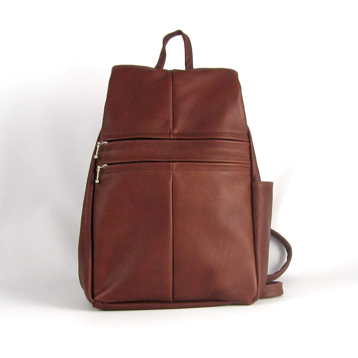 968 Medium Side Entry Leather Backpack in solid colors