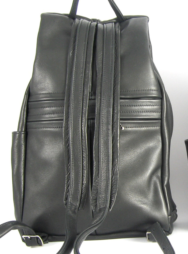 black leather backpack with pockets 969J Deluxe Legal Size Large Side Entry Leather Backpack with Leather – GreatBags & Maple Leather