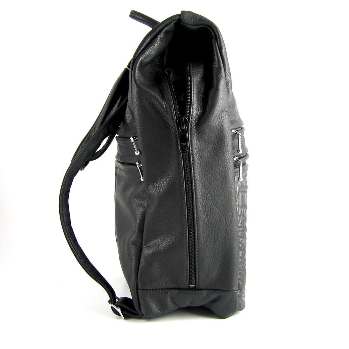 black leather backpack purse with zipper 969 Legal Size Leather Side Entry Backpack Purse in solid colors –  GreatBags & Maple Leather