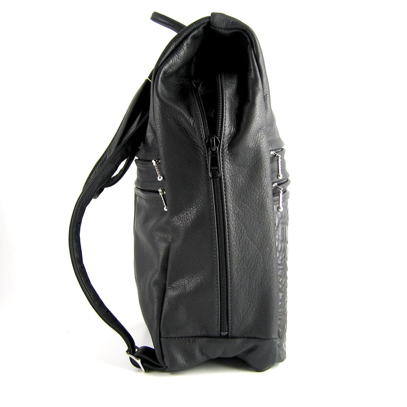 backpack leather side straps 969 Legal Size Leather Side Entry Backpack Purse in solid colors – GreatBags & Maple Leather