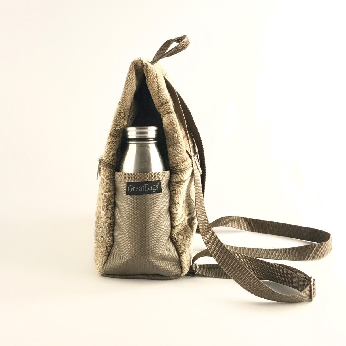 バッグ NICENESS_Ridley(Brown) 22 Tote Vegan Ostrich Leather 6-Pocket Crossbody Wristlet