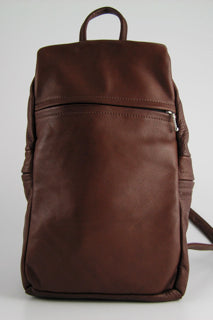 Large Back Entry Leather Backpack LBPT2 in solid colors