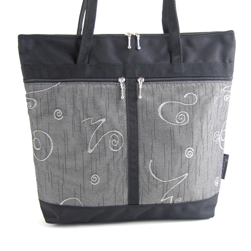 L: Large Tote in Black Nylon