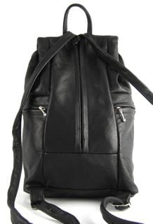 Large Back Entry Leather Backpack LBPT2 in solid colors