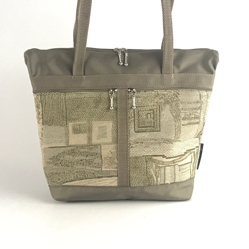 Large Tote Bag in Khaki Nylon #L