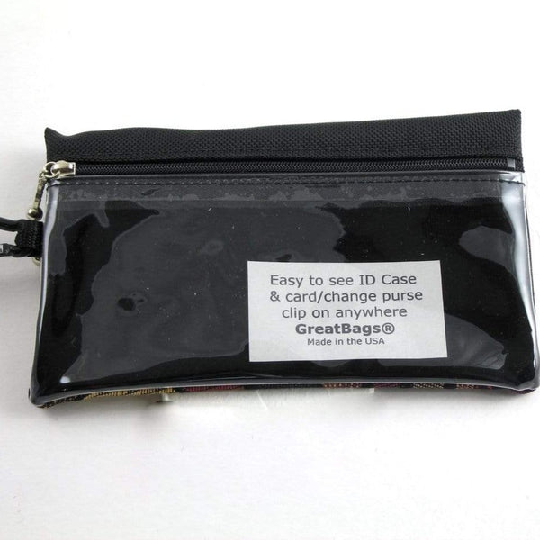 Two zipper purse organizer with Clear ID Window T46ID