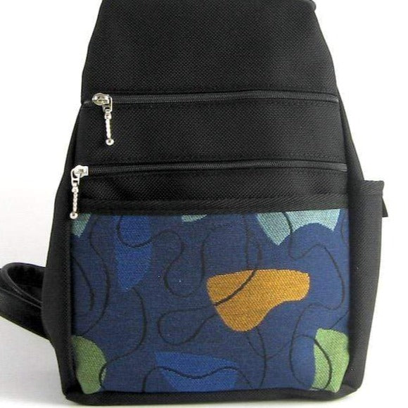 convertible backpack purse bc967 411 Calder blue accent pocket