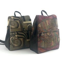 Bonnie Small Side Entry Backpack in Fabric and Nylon - #C967