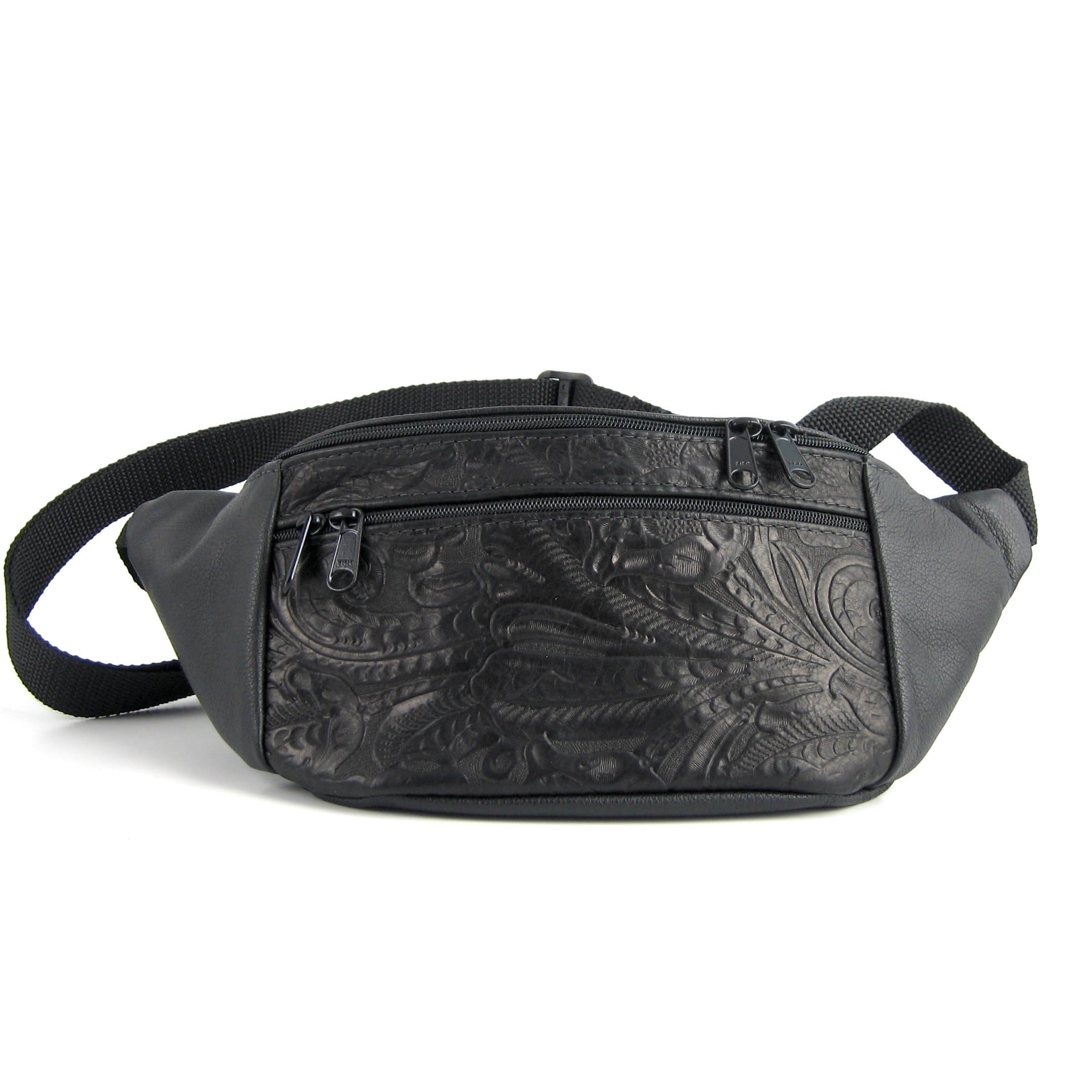Leather Fanny Pack or Crossbody  Bag with Accent - large - LFPJ