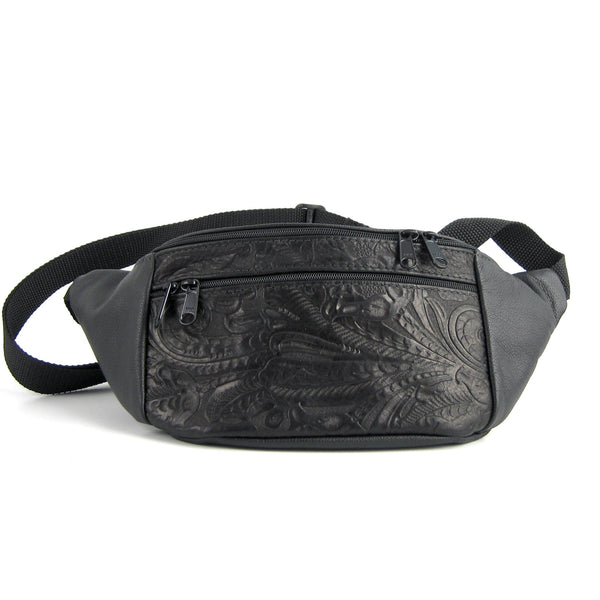 Large Leather Fanny pack with Accent - LFPJ