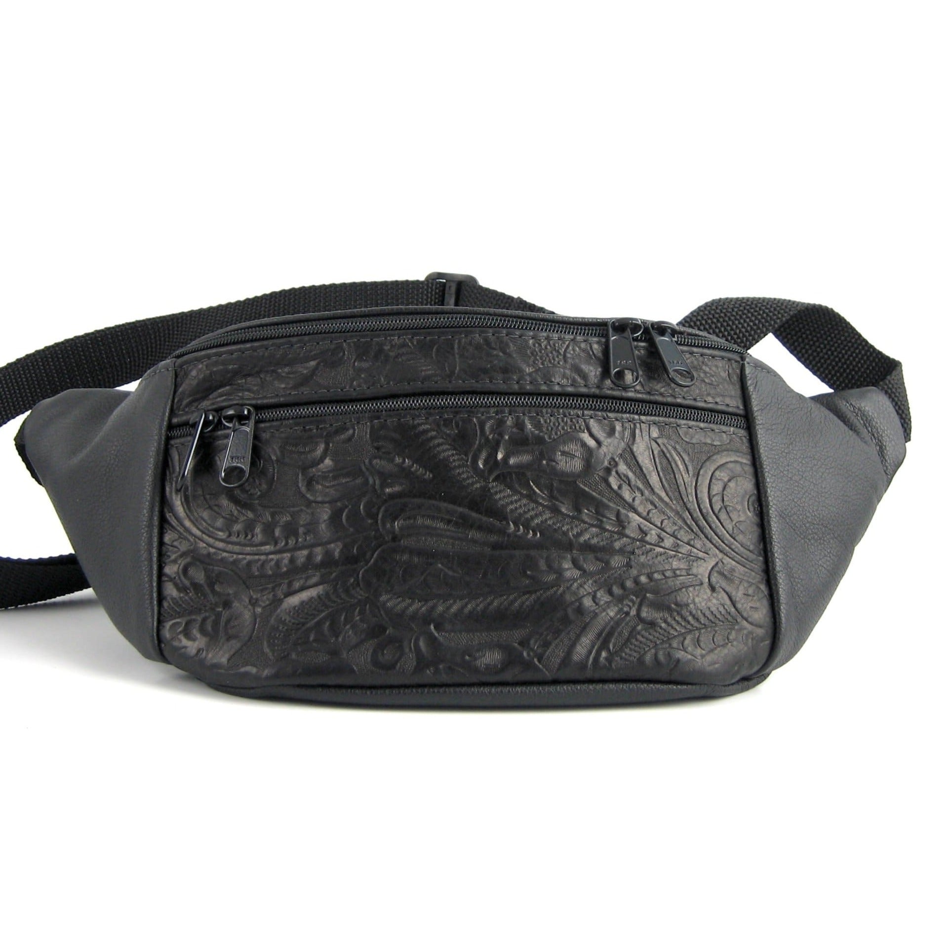 Extra Large Leather Fanny pack with Accent - XFPJ