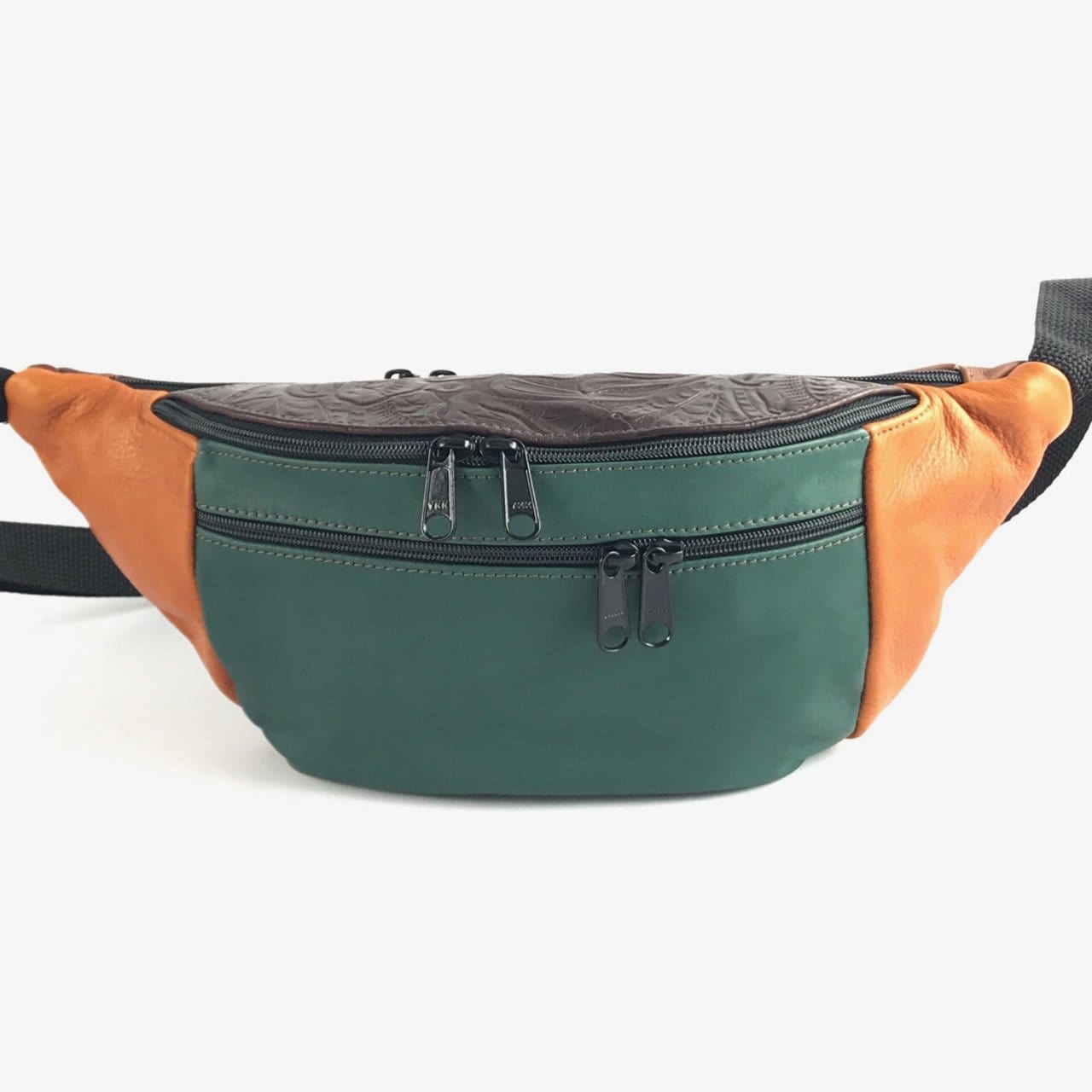 Leather Fanny Pack or Crossbody  Bag with Accent - large - LFPJ