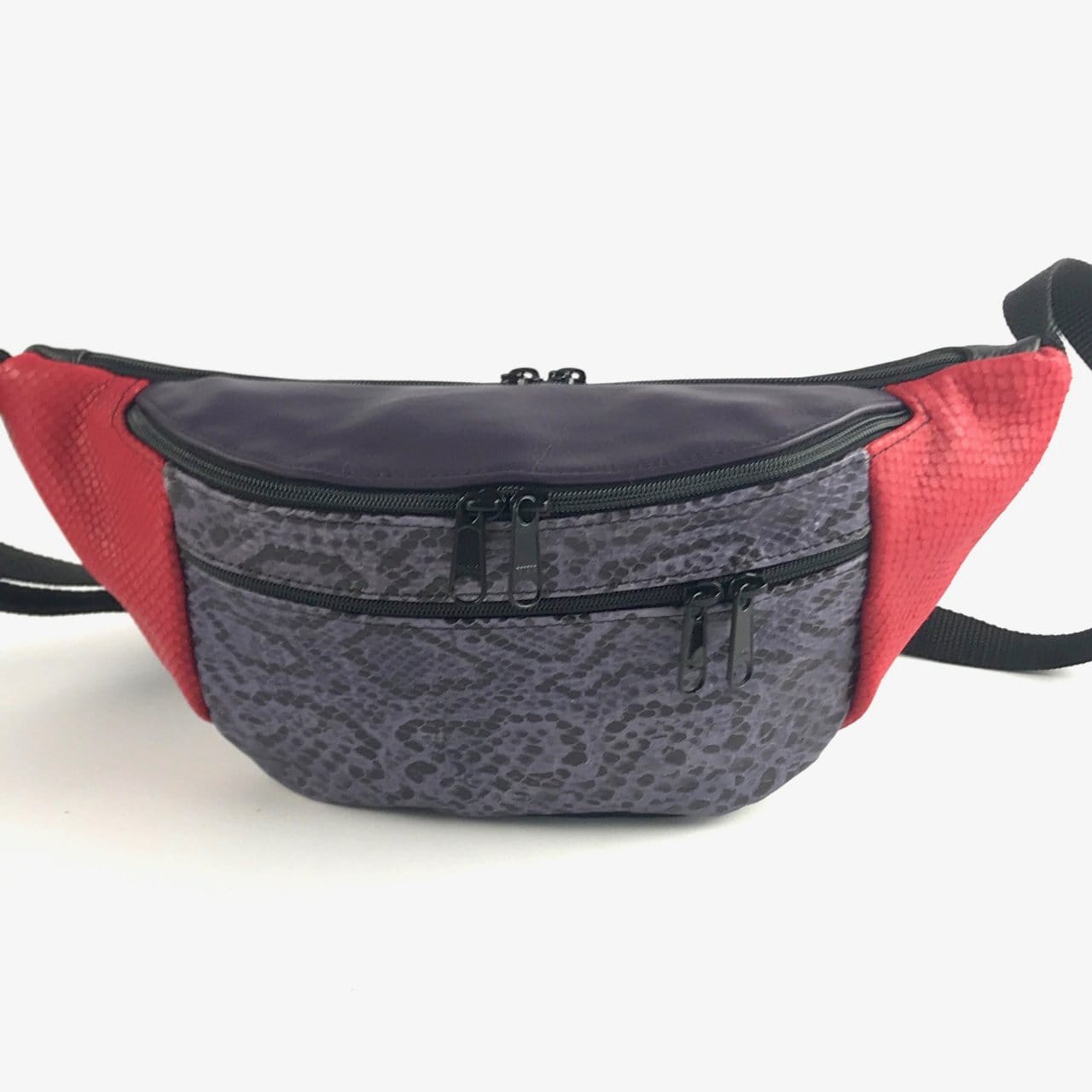 Leather Fanny Pack or Crossbody  Bag with Accent - large - LFPJ