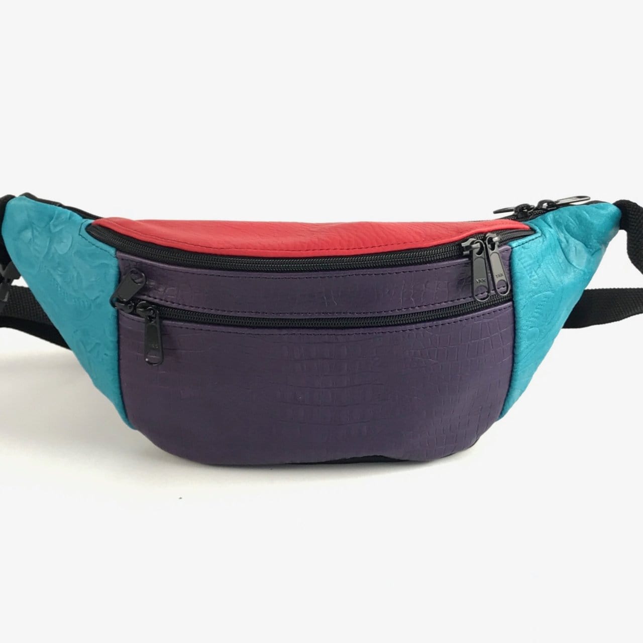 Leather Fanny Pack or Crossbody  Bag with Accent - large - LFPJ