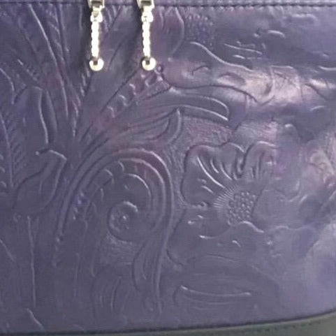 966J Size Small Leather Side Entry Backpack With Accent Pocket
