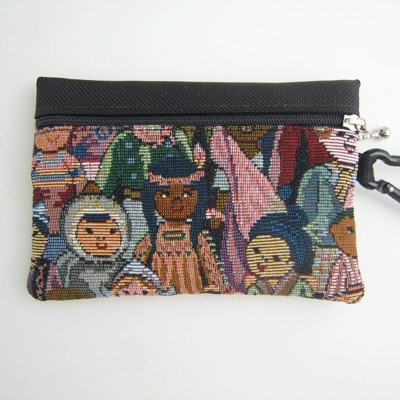 Two zipper medium organizer pouch with clear window - T36ID