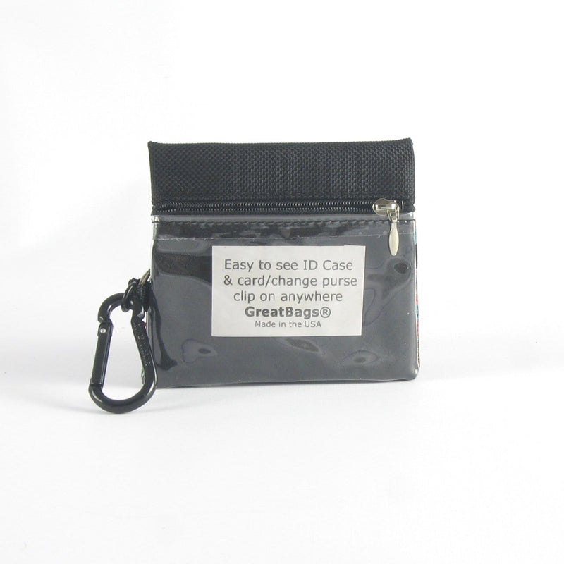 Two zipper change & card wallet with ID window - T7ID